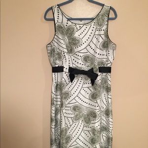 JG Hook Adorable White and Black Dress